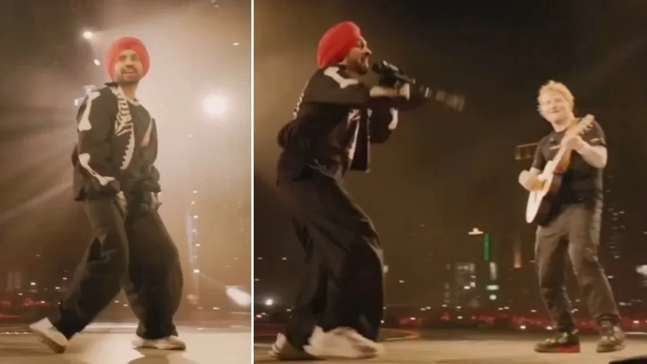 diljit dosanjh performing at coechella with co singer Ed Sheeran