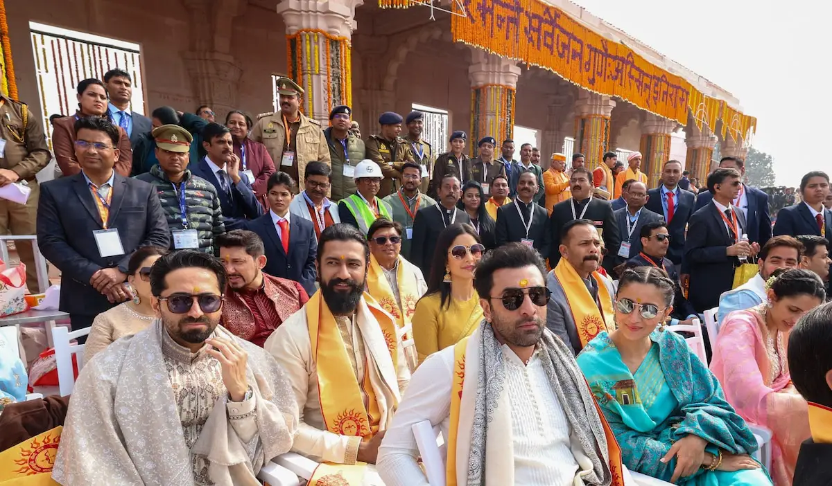 Celebrities at the opening cermony of ram mandir